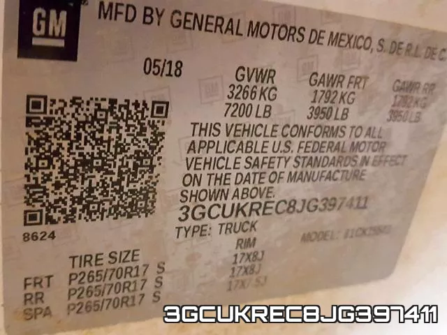 3GCUKREC8JG397411 фото 2