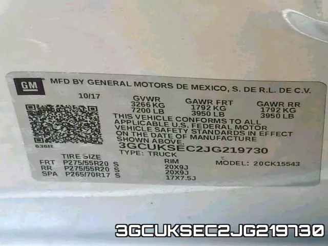 3GCUKSEC2JG219730 фото 2