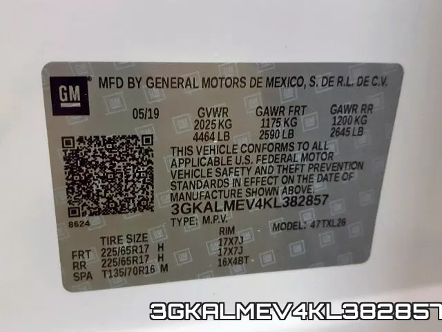3GKALMEV4KL382857 фото 2