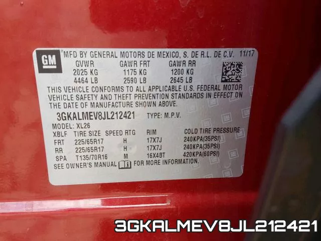 3GKALMEV8JL212421 фото 2