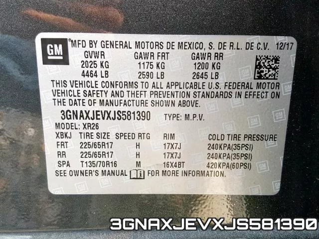 3GNAXJEVXJS581390 фото 2