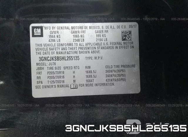 3GNCJKSB5HL265135 фото 8