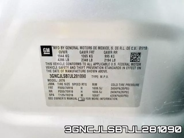 3GNCJLSB7JL281090 фото 2