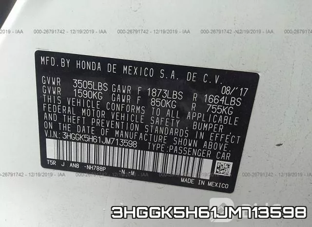 3HGGK5H61JM713598 фото 10