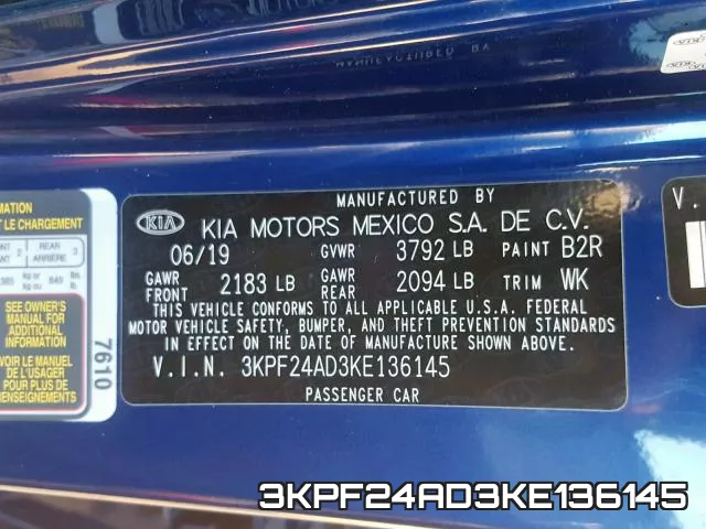 3KPF24AD3KE136145 фото 2