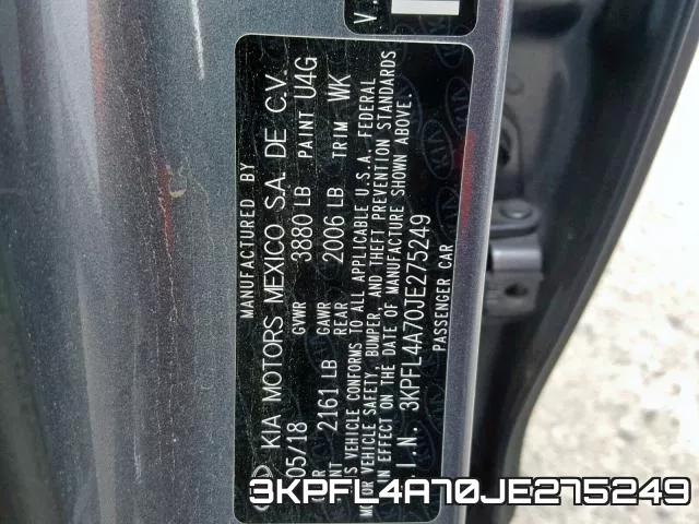 3KPFL4A70JE275249 фото 2