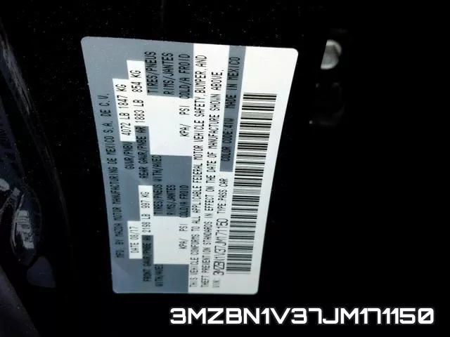3MZBN1V37JM171150 фото 2