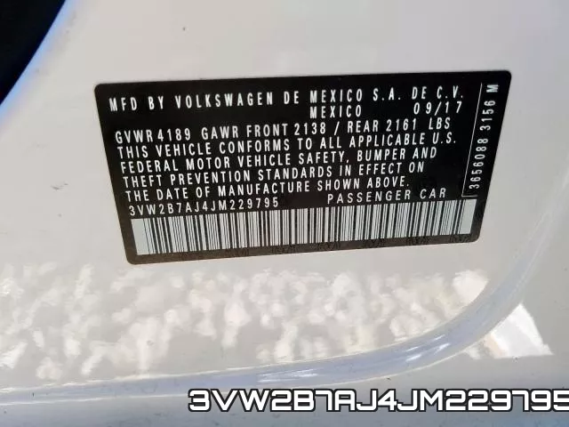 3VW2B7AJ4JM229795 фото 2