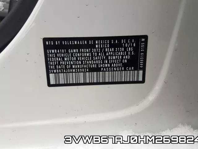 3VWB67AJ0HM269824 фото 2