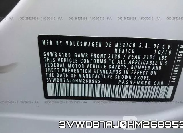 3VWDB7AJ0HM268953 фото 9