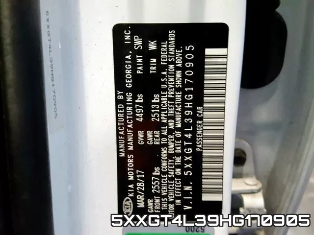 5XXGT4L39HG170905 фото 2