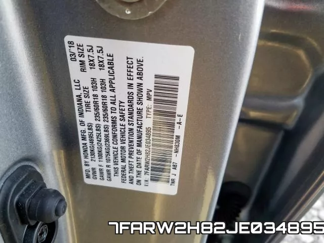 7FARW2H82JE034895 фото 2