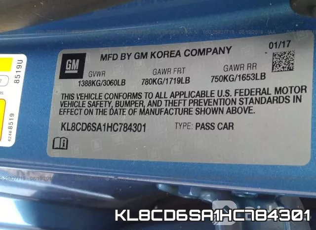 KL8CD6SA1HC784301 фото 10