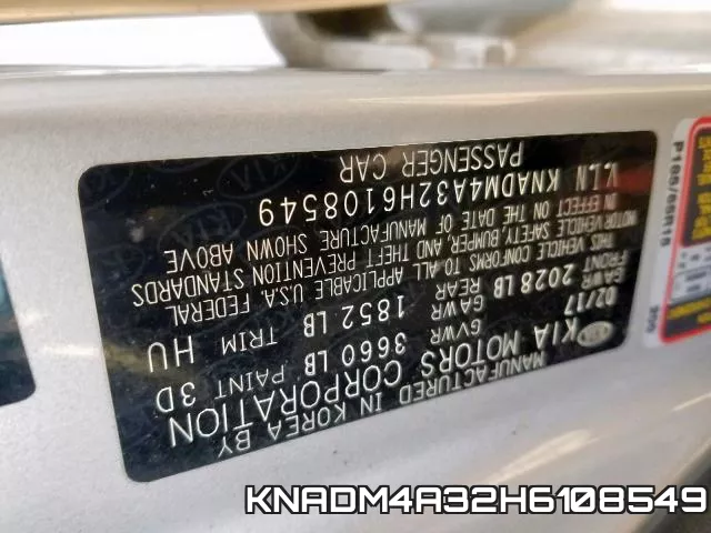 KNADM4A32H6108549 фото 2