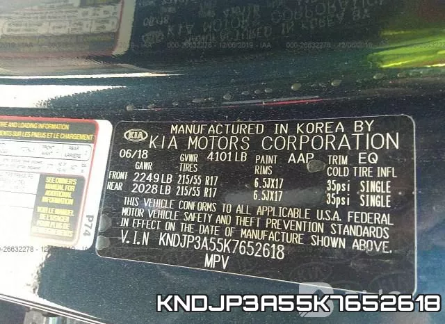 KNDJP3A55K7652618 фото 10