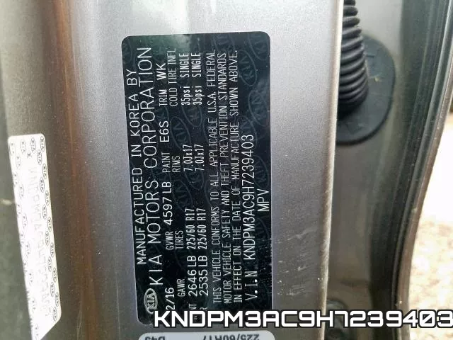 KNDPM3AC9H7239403 фото 2