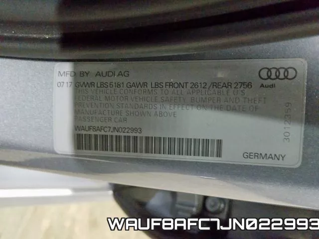 WAUF8AFC7JN022993 фото 2