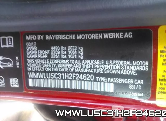 WMWLU5C31H2F24620 фото 8