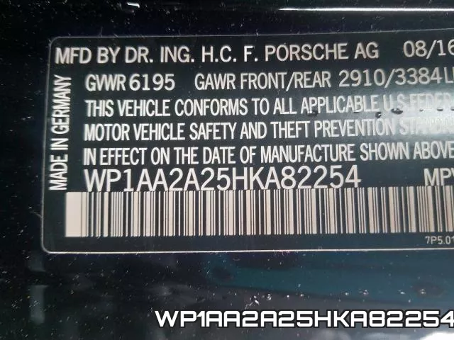 WP1AA2A25HKA82254 фото 2