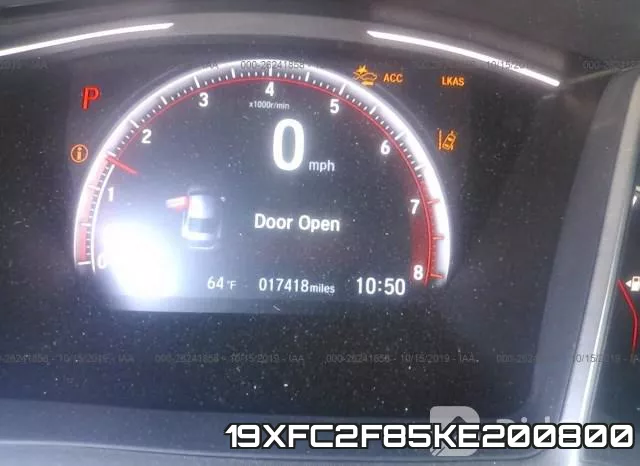 19XFC2F85KE200800 фото 8