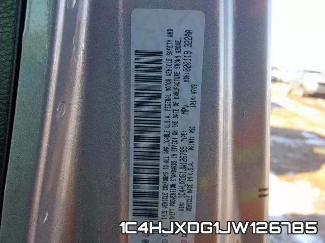 1C4HJXDG1JW126785 фото 2