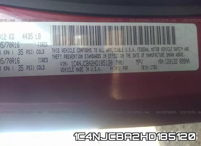 1C4NJCBA2HD185120 фото 9