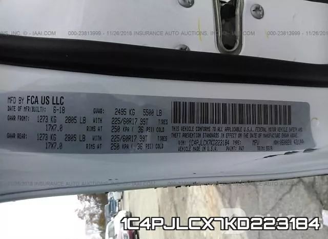 1C4PJLCX7KD223184 фото 10