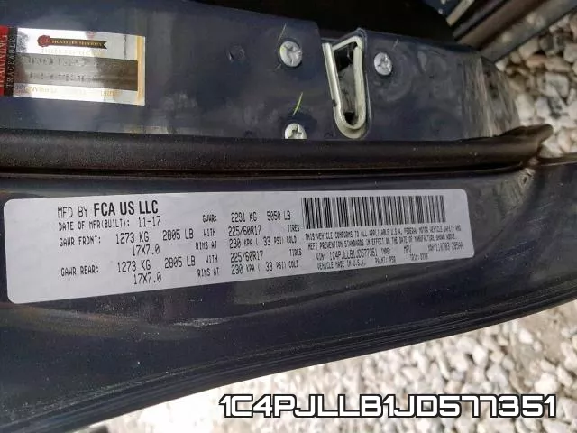 1C4PJLLB1JD577351 фото 2