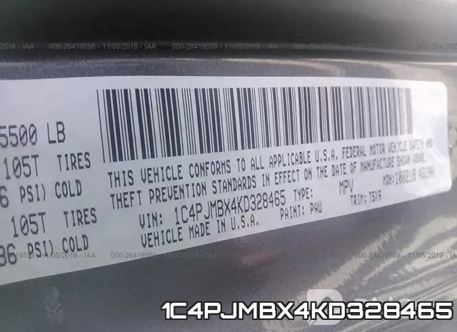 1C4PJMBX4KD328465 фото 9