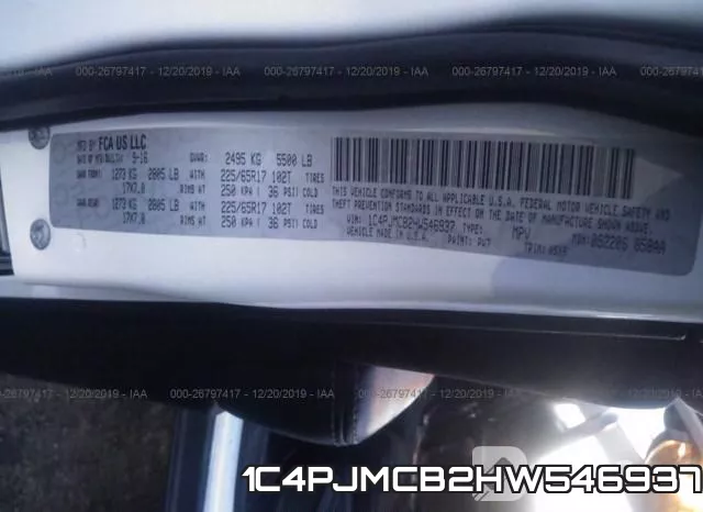 1C4PJMCB2HW546937 фото 10