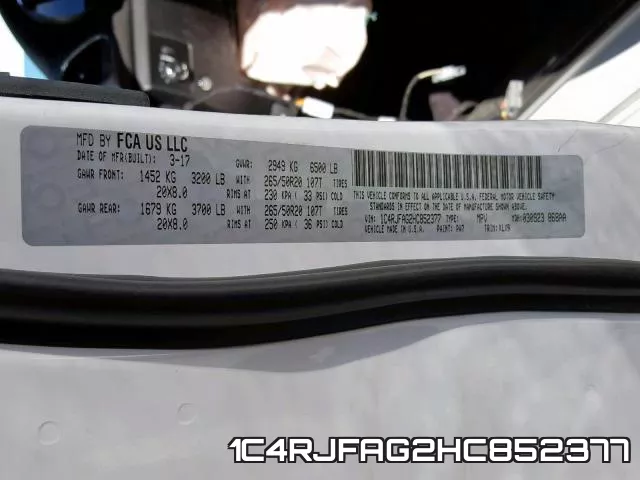 1C4RJFAG2HC852377 фото 2