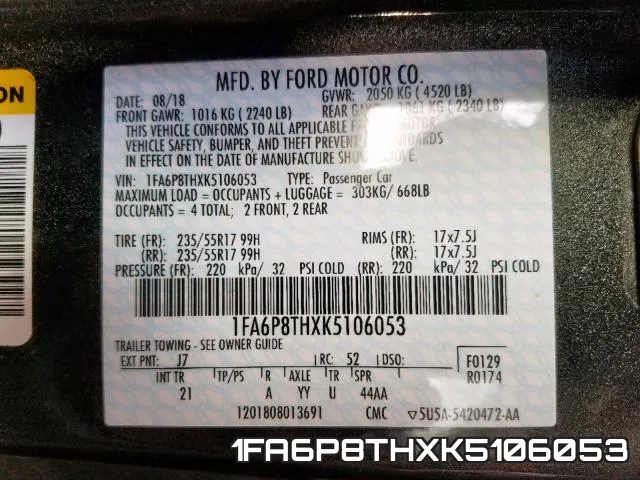1FA6P8THXK5106053 фото 2