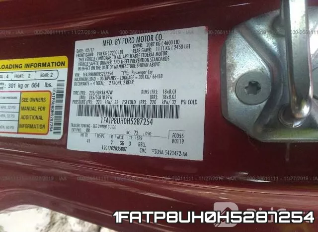 1FATP8UH0H5287254 фото 9