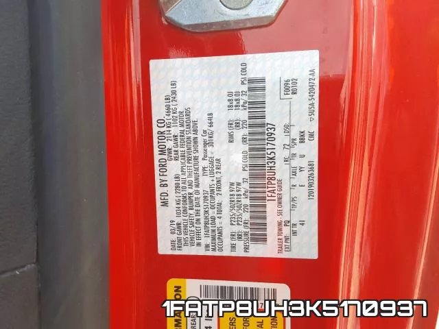 1FATP8UH3K5170937 фото 2