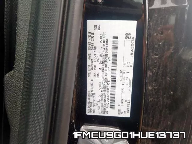 1FMCU9GD1HUE13737 фото 2