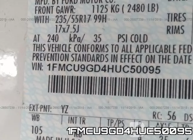 1FMCU9GD4HUC50095 фото 7