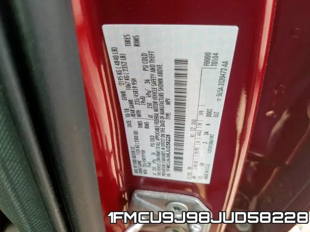1FMCU9J98JUD58228 фото 2