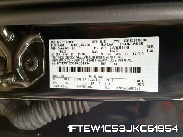 1FTEW1C53JKC61954 фото 2