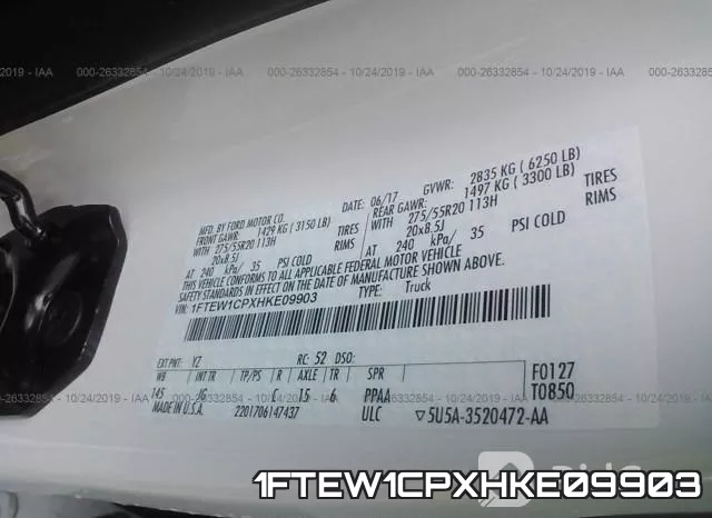 1FTEW1CPXHKE09903 фото 9