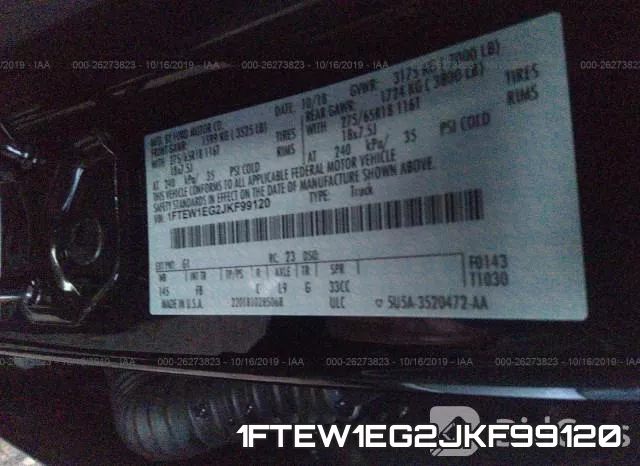 1FTEW1EG2JKF99120 фото 9
