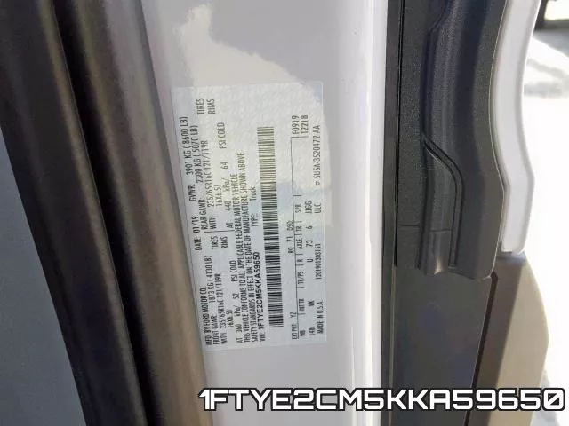 1FTYE2CM5KKA59650 фото 2
