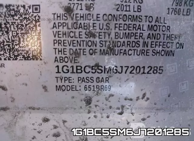 1G1BC5SM6J7201285 фото 8