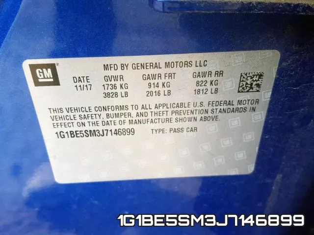 1G1BE5SM3J7146899 фото 2