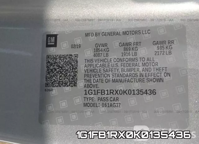 1G1FB1RX0K0135436 фото 10