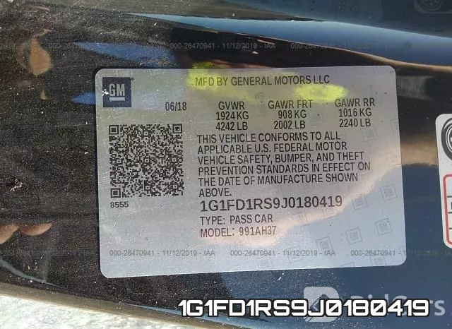 1G1FD1RS9J0180419 фото 10