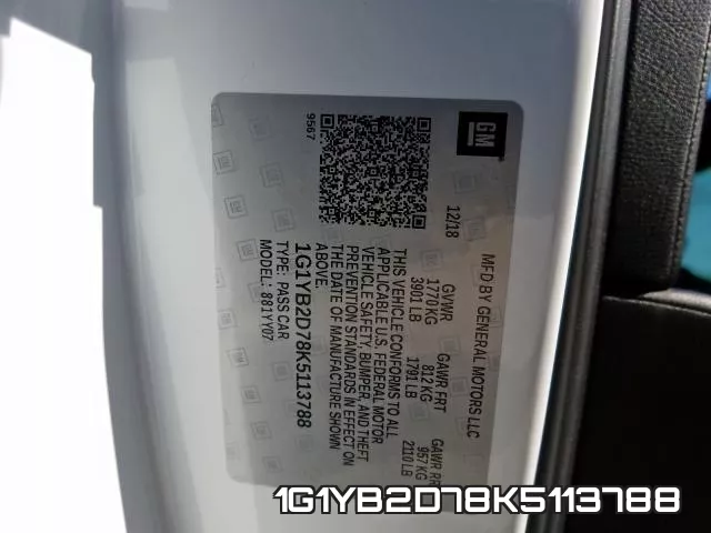 1G1YB2D78K5113788 фото 2