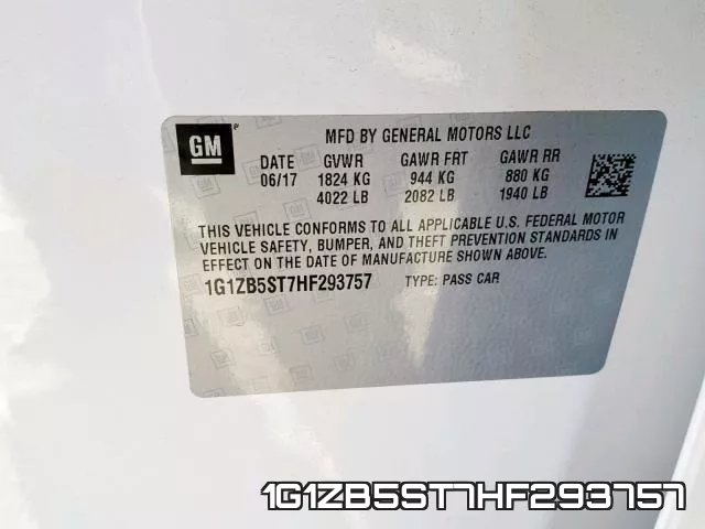 1G1ZB5ST7HF293757 фото 2
