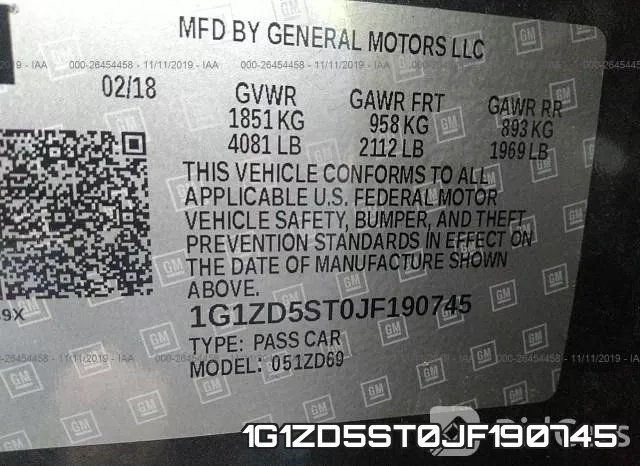 1G1ZD5ST0JF190745 фото 10