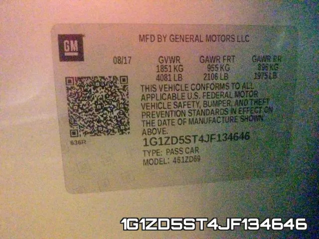 1G1ZD5ST4JF134646 фото 2