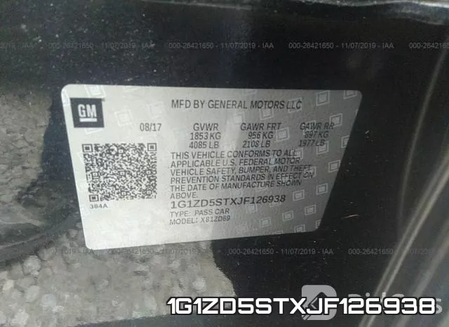 1G1ZD5STXJF126938 фото 6